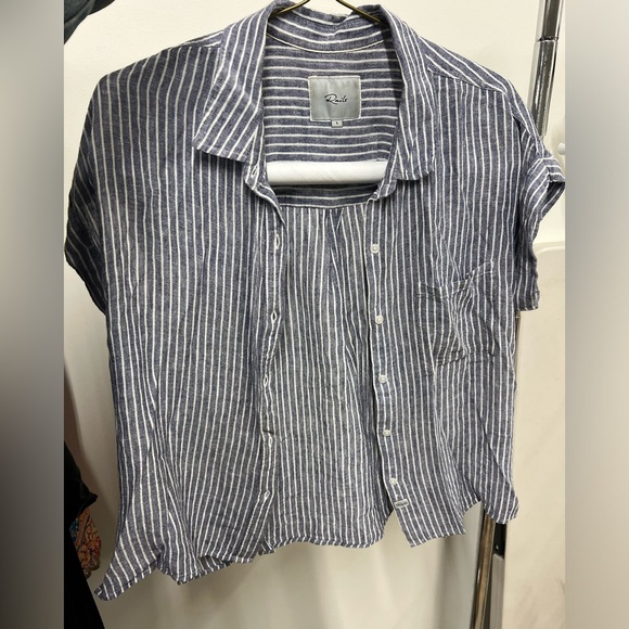 Rails Whitney Terreras Stripe | Size Large Blue and White - Picture 1 of 4
